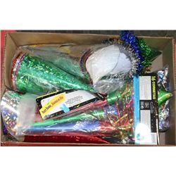 BOX OF NEW YEAR PARTY ITEMS &