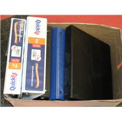 BOX OF 12 ASSORTED USED BINDERS