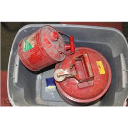 SET OF 2 VINTAGE GAS CANS
