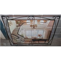 LARGE WROUGHT IRON FRAMED PICTURE