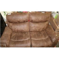 RUSTIC STYLE BROWN RECLINING LOVE SEAT