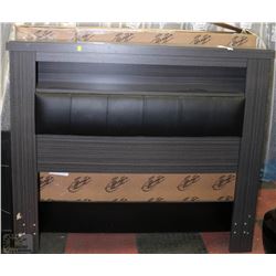 TWO QUEEN SIZE PADDED BOOKSHELF HEADBOARDS