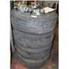 Image 1 : SET OF 4 17" ALUMINUM DODGE RIMS WITH MUD AND SNOW