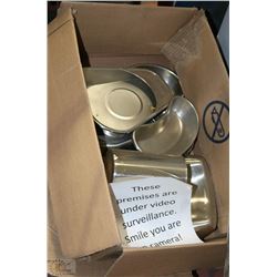 2 BOXES OF MEDICAL STAINLESS BED PANS, URINALS,