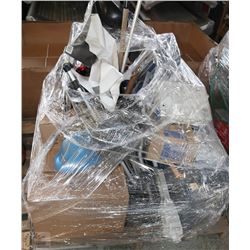 PALLET OF MISC ITEMS - RYOBI WEED EATER, TOOLS,