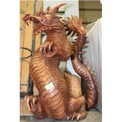 WOOD CARVED DRAGON ORNAMENT