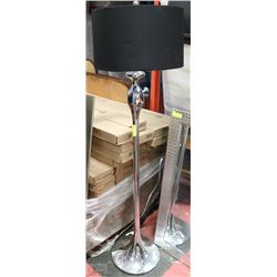 CHROME AND BLACK FLOOR LAMP