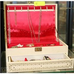 LARGE ESTATE JEWELLERY BOX WITH CONTENTS