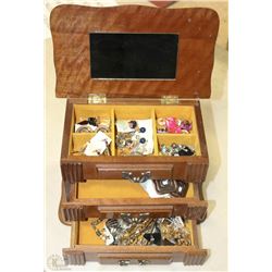 ESTATE JEWELLERY BOX WITH CONTENTS ON CHOICE