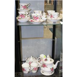 24PC ROYAL ALBERT PRAIRIE ROSE CHINA SET