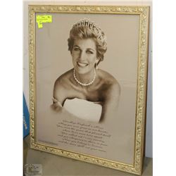 PRINCESS DIANA MEMORIAL FRAMED PRINT