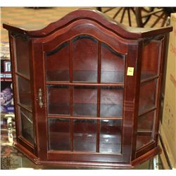 WOOD WALL HANGING MINI DISPLAY CABINET