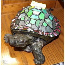 FAUX STAIN GLASS TURTLE LAMP