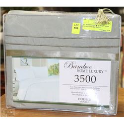 4PC BAMBOO HOME LUXURY DEEP POCKET DOUBLE SHEET