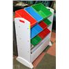 Image 1 : KIDS STORAGE SHELVING UNIT WITH 8 BINS AND A SLIDE