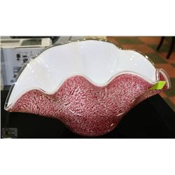 FLUTED ART GLASS BOWL