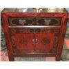 Image 1 : WOOD HANDPAINTED STYLE CABINET