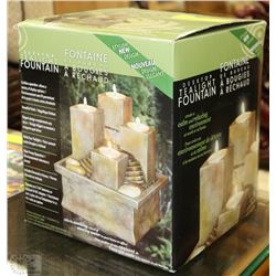 NEW TEALIGHT FOUNTAIN CANDLE SET IN BOX