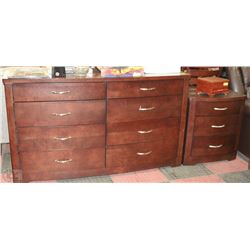 8 DRAWER DRESSER WITH 3 DRAWER NIGHT STAND