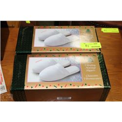 2 PAIRS OF VIBRATING MASSAGE SLIPPERS