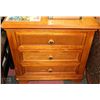 Image 1 : WOOD 3 DRAWER NIGHT STAND