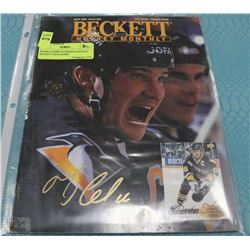 MARIO LEMIEUX SIGNED HOCKEY BECKETT MAGAZINE