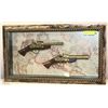 Image 1 : FRAMED REPLICA 1718 AND 1818 GUNS  27"X16"