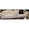 Image 1 : PAIR OF OFF WHITE LOVE SEATS WITH CUSHIONS