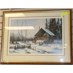 1988 SIGNED LE PRINT 'WINTER SUN' BY KARL WOOD