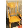 Image 1 : SOLID WOOD ENGRAVED VINTAGE GRANNY ROCKER