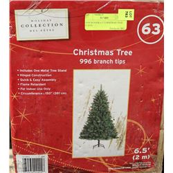 NEW INDOOR 6.5' CHRISTMAS TREE IN BOX