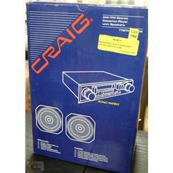 BRAND NEW CRAIG CAR STEREO AM/FM CASSETTE TAPE