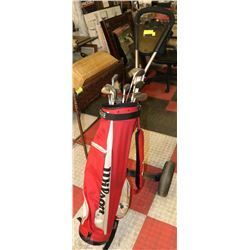 RIGHT HAND GOLF CLUBS WITH CADDY"FOUR SELECT"