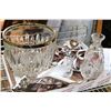Image 1 : BOHEMIAN PINWHEEL CRYSTAL DECANTER AND ICE BUCKET