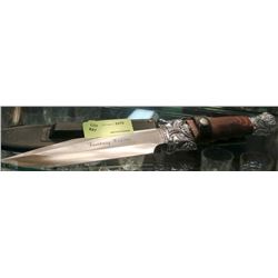 WOOD HANDLE FANTASY KNIFE WITH SHEATH