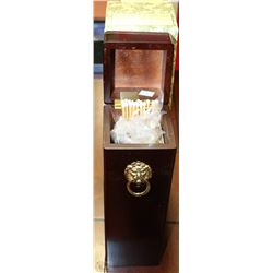 BOMBAY MATCHSTICK HOLDER WITH CONTENTS