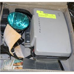 VINTAGE POLAROID CAMERA WITH FLASH AND CASE