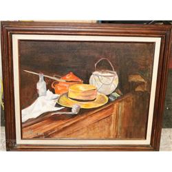 1988 ORIGINAL FRAMED OIL PAINTING BY  E. KETEHER