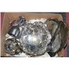 Image 1 : BOX W/ESTATE SILVER PLATED GOBLETS,