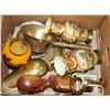 Image 1 : FLAT WITH ASSORTED ESTATE VASES AND BRASS ITEMS