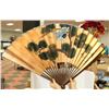Image 1 : LARGE ORIENTAL HAND PAINTED HAND FAN