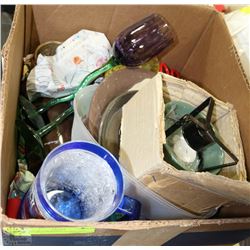 LOT OF ASSORTED GLASSWARE,HOUSEWARES INCL