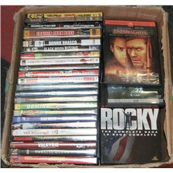 BOX OF ASSORTED DVD'S