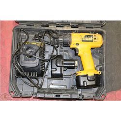 DEWALT 12V DRILL WITH 2 BATTERIES, CHARGER & CASE