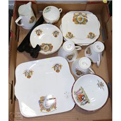 HEATHCOTE CHINA SET FEATURING 1937 KING EDWARD