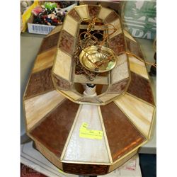 VINTAGE GLASS POOL TABLE LIGHT