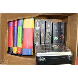 FLAT WITH HARRY POTTER BOOKS, TWILIGHT JOURNALS AN