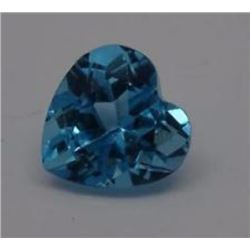 Natural London Blue Topaz Heart 5.65 cts - VVS