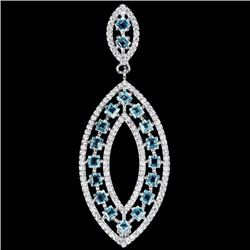 Natural Swiss Blue Topaz Pendant