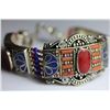 Image 1 : Tibet Hand Made Turquoise, Coral, Lapis Lazuli Bracelet
